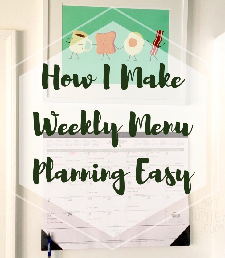 How I make weekly menu planning easy. It's all about organization, this is how I do it. #howto #menuplanning #milblogger