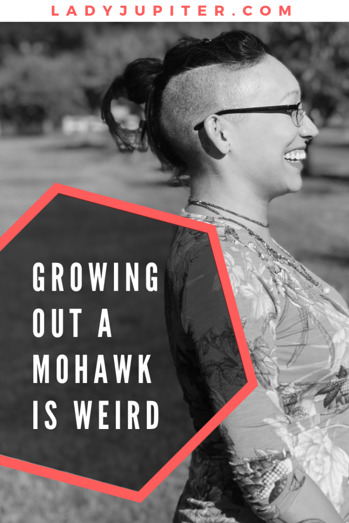 Growing out a mohawk is weird. I'm here to show you how it looks if you're not cutting it all short #mohawk #growinghair #progressphotos