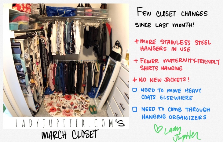 My March closet. Little steps are still steps. #startsomewhere #mycloset #progressphotos #organizing