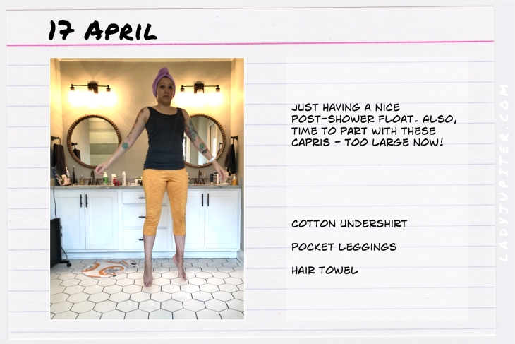 Outfit of the day April 17. #OOTD #dailyoutfit #COVID-19 #floating