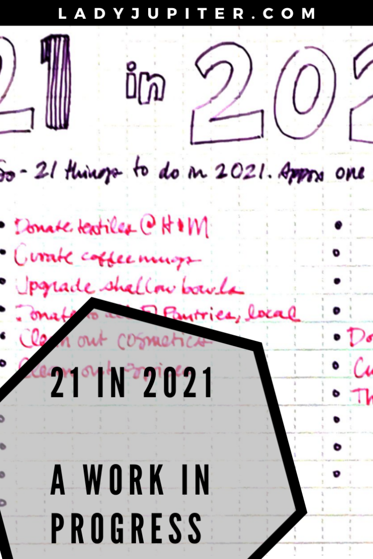21 in 2021 - a year's worth of half-baked goals. Written and completed in real time. First things first; the incomplete beginning! #21in21 #21in2021 #NewYear