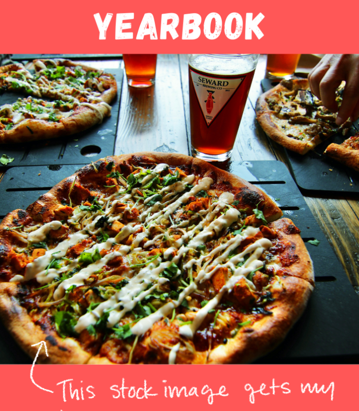 Pizza and Beer Yearbook - a thoughtful chronicle, or an excuse to order pizza each month⁉️ Probably the latter! #LadyJupiter #BeerAndPizza #Yearbook #FauxYearbook #JustForFun #SharingIsCaring