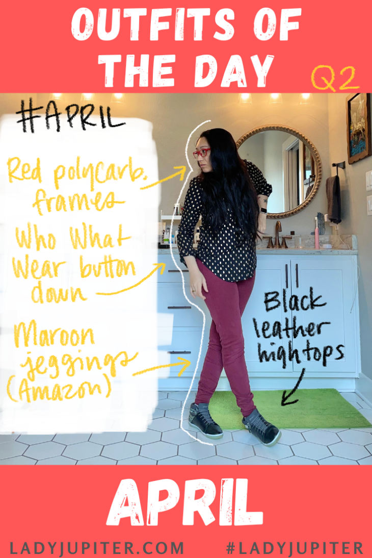 Outfits of the Day, Q2! Here's what I wore this quarter. I was recently diagnosed with ADHD and this is my very first quarter with medication. #LadyJupiter #OOTD #DailyOutfits #April #Q2 #ADHD #WomenWithADHD
