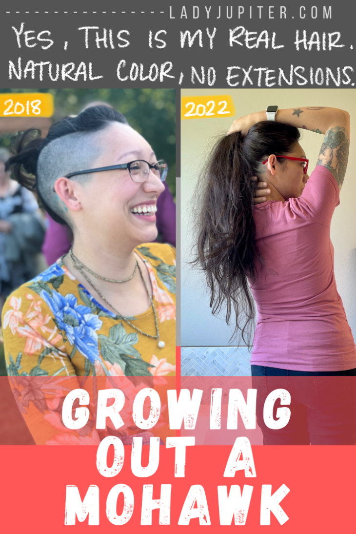 Hair update! Three years since my mohawk was formally cut off. #LadyJupiter #growinghair #growingoutamohawk #posthawk #naturalhair